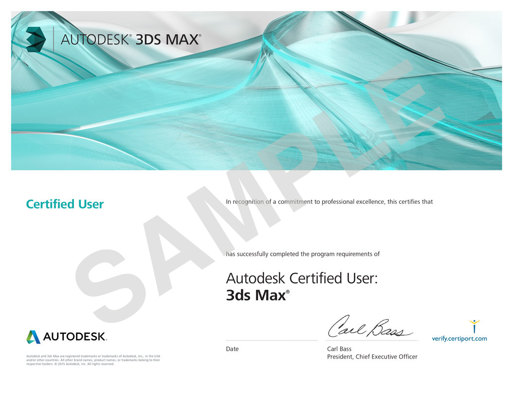 Autodesk-3 D MAX Certificate