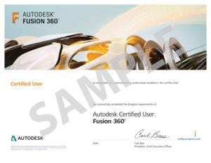 Autodesk-Fusion Certificate