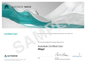 Autodesk-MAYA Certificate