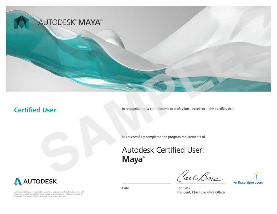 Autodesk-MAYA Certificate